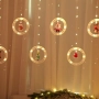 Светещи LED рингове с коледни фигурки, тип завеса 3м, 10 ринга на ток., снимка 4