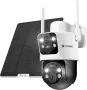 YESKANO Dual 6MP Solar WiFi охранителна външна камера, снимка 1
