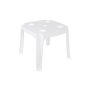 Бяла, пластмасова маса, с калъф за чадър, 44x44x39см, снимка 1 - Градински мебели, декорация  - 44840504