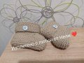 Бебешки и детски ръчно плетени терлички чорапи 