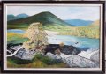 Голяма картина Планински пейзаж на К.Д. маслени бои, снимка 1 - Картини - 44432050