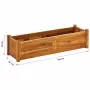 vidaXL Градинска повдигната леха, акациево дърво, 100x30x25 см, снимка 8