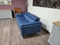 Син кожен диван тройка La-z-boy с електрически релакс механизъм, снимка 8