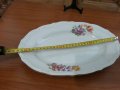Стар български порцелан плато елипса, снимка 3