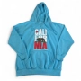 Суитшърт с качулка и ретро надпис с надпис Californian flag размер L, син., снимка 1