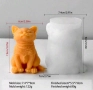 3D голяма Котка коте вирната глава силиконов молд форма смола шоколад смола гипс свещ декор, снимка 1