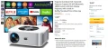 НОВ, ПЕРФЕКТЕН проектор【Android TV】Horlat 4K с поддръжка на 6G WiFi Bluetooth, 28000 лумена, 300"..., снимка 2