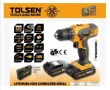 Акумулаторен винтоверт Tolsen, 18V, 38Nm, 2 батерии, зарядно, допълнителни свредла и битове, снимка 4