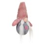 3 Броя Коледна украса за елха, Коледен гном с розова пухкава шапка, 15см, снимка 2