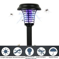Соларна лампа против насекоми / Соларен фенер отблъсващ насекоми - капан за комари, снимка 2 - Други - 41570817
