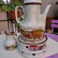 Чайник и латиера-керамика, снимка 2 - Сервизи - 41060020