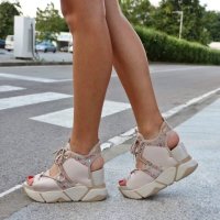 Стилни дамски сандали на платформа , снимка 3 - Сандали - 41758805