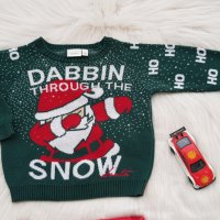 Коледен пуловер размер 6-9 месеца, снимка 2 - Комплекти за бебе - 42415465