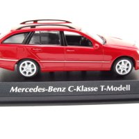 Mercedes C-Klasse T-Modell S203 Kombi 2001 - мащаб 1:43 Maxichamps моделът е нов в PVC дисплей-кейс, снимка 4 - Колекции - 40439228