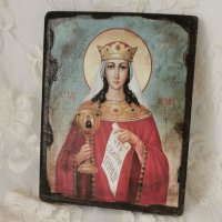 Икона на Света Великомъченица Варвара - НАЛИЧНА, снимка 4 - Икони - 38820654