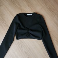 Къса блуза ZARA, снимка 1 - Блузи с дълъг ръкав и пуловери - 41550733