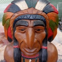Стара дървена маска, снимка 1 - Други ценни предмети - 42222577