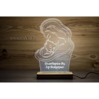 Настолна лампа Мама с бебе подарък за доктор акушер, снимка 2 - Настолни лампи - 34619021