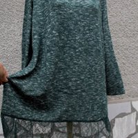 4XL Нова туника Sheego с подгъв дантела, снимка 3 - Блузи с дълъг ръкав и пуловери - 42294273