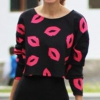 Дамска Блуза Pink Lips, снимка 1 - Блузи с дълъг ръкав и пуловери - 39581591