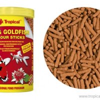 "Безплатна доставка "Храна под формата на плуващи пръчици Tropical Koi & Goldfish Colour Sticks, снимка 1 - Оборудване за аквариуми - 41695197