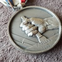 Френски Франция 1946 почетен железничарски Медал орден плакет, снимка 6 - Антикварни и старинни предмети - 41344331