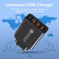 USB Бързо зарядно устройство 4 порта 3.0 PD Мобилен телефон , снимка 3 - Оригинални зарядни - 41757073