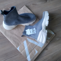 Нови!!! Zara - боти чорап, снимка 1 - Дамски боти - 36359403
