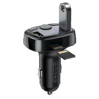 Baseus Трансмитер FM Bluetooth, черно, снимка 2 - Зарядни за кола - 42351037