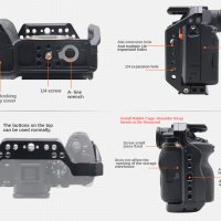 Алуминиева клетка за фотоапарати Sony А7 II, А7 III, А7 IV, А7 SIII, А7 RV, снимка 2 - Чанти, стативи, аксесоари - 41675608