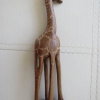  Жираф-дървена фигура от махагон, снимка 2 - Декорация за дома - 26209469