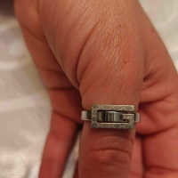 пръстен от медицинска стомана с 18к златно покритие gucci cartier , снимка 5 - Пръстени - 44552867