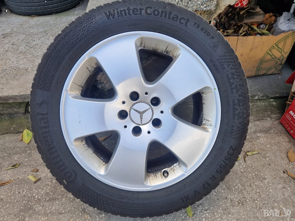 Алуминиеви джанти+зимни  гуми 17'' Mercedes, снимка 1