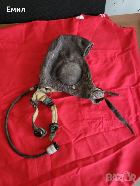 Пилотски кожен шлемофон ВСВ СССР , снимка 1