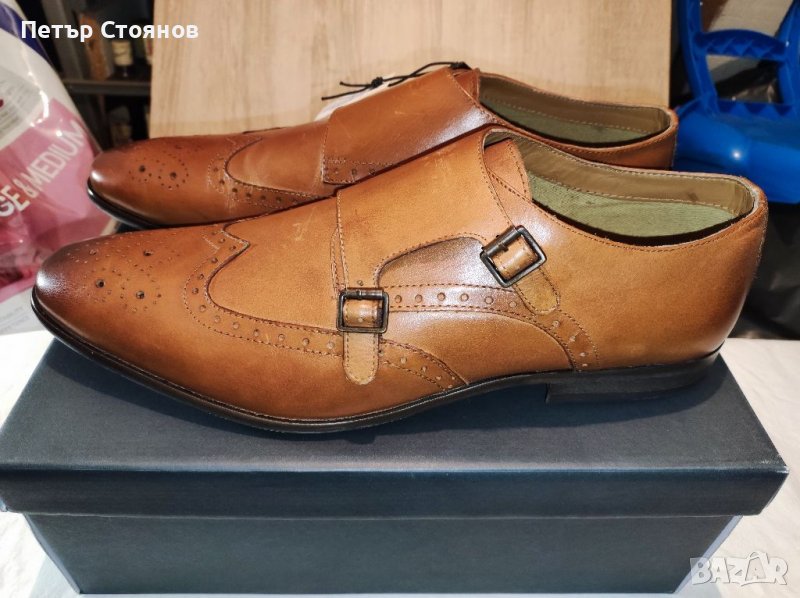 Елегантни мъжки официални обувки от естествена кожа PIER ONE №48, снимка 1