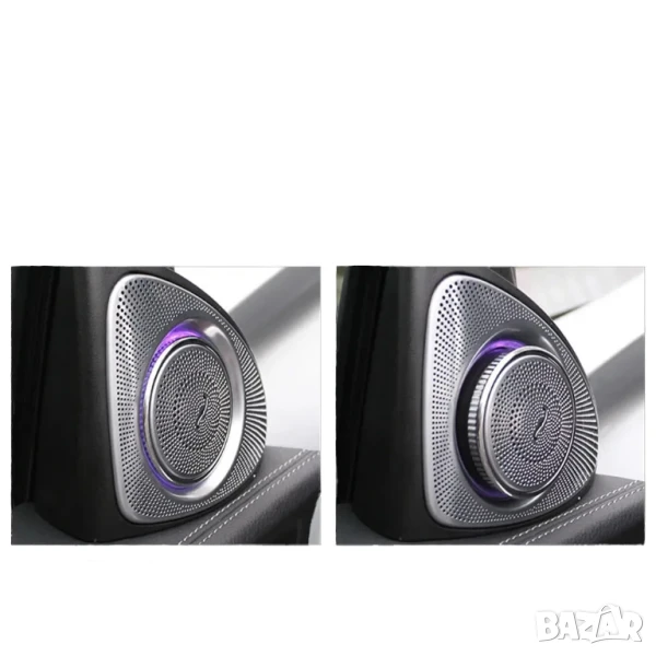 Въртящи LED говорители колонки туитъри за Mercedes – Burmester за W213/W222/W205/W253, снимка 1