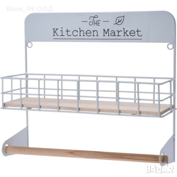 Поставка за кухненска хартия плюс рафтче, снимка 1
