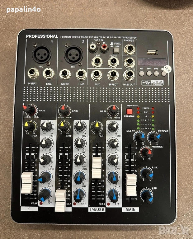 4 канален миксер (мишпулт), снимка 1