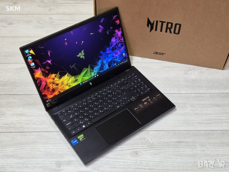 ГАРАНЦИЯ i5|RTX-6GB|165Hz IPS|16RAM лаптоп laptop nitro acer gaming гейминг, снимка 1