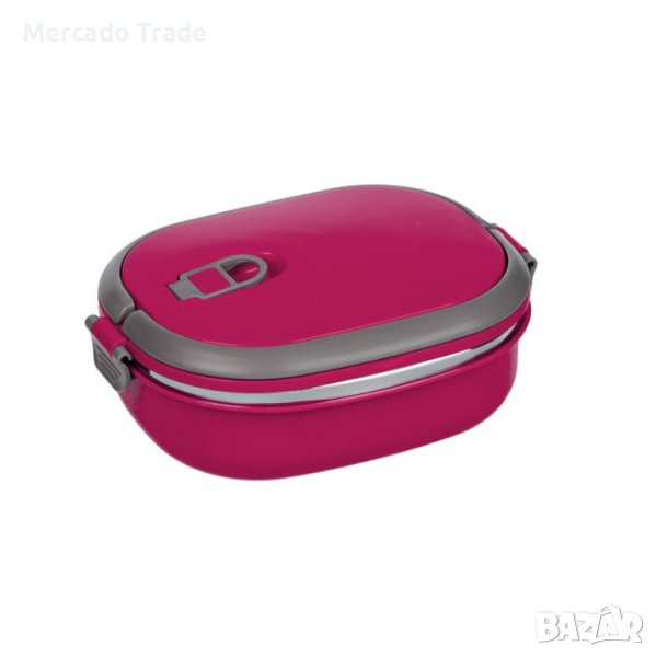 Термокутия за храна Mercado Trade, С капак и дръжка, Розов, снимка 1