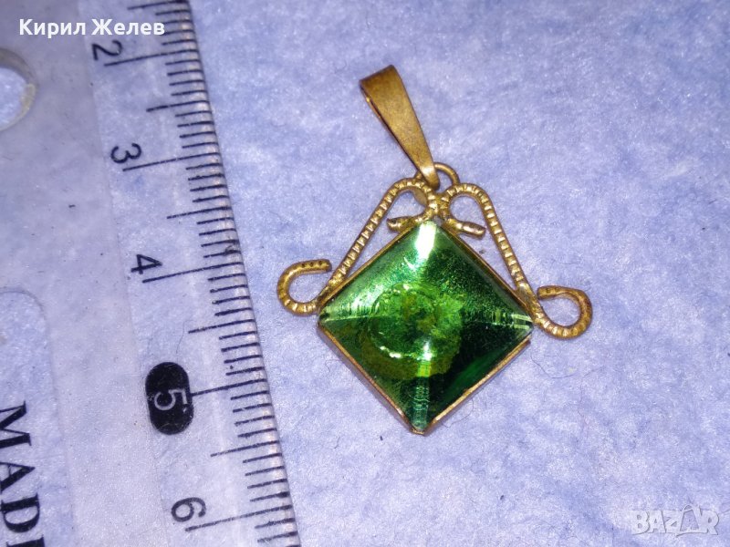 СТАР БРОНЗОВ КРИСТАЛЕН МЕДАЛЬОН АЖУРНА МАЙСТОРСКА РЪЧНА ИЗРАБОТКА 37051, снимка 1