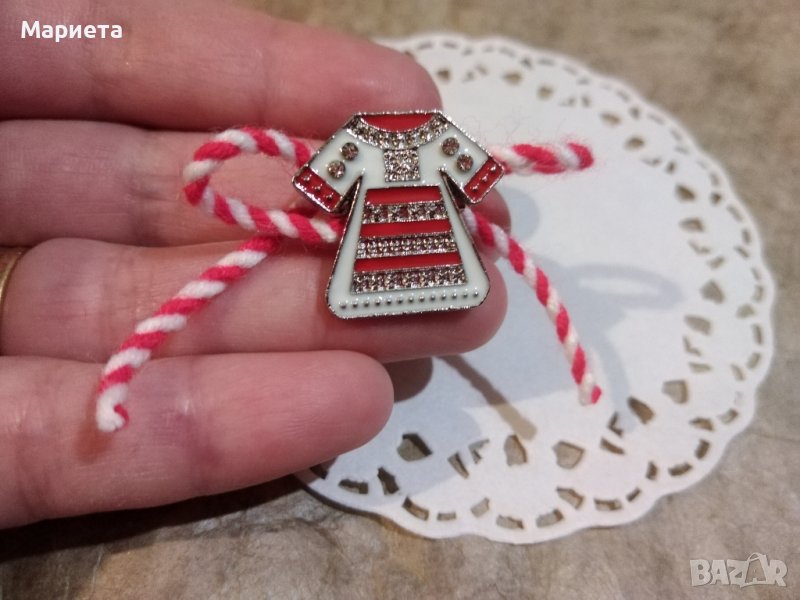Мартеница Метална Брошка Народна Носия Мартеници Народни Танци Бижута , снимка 1