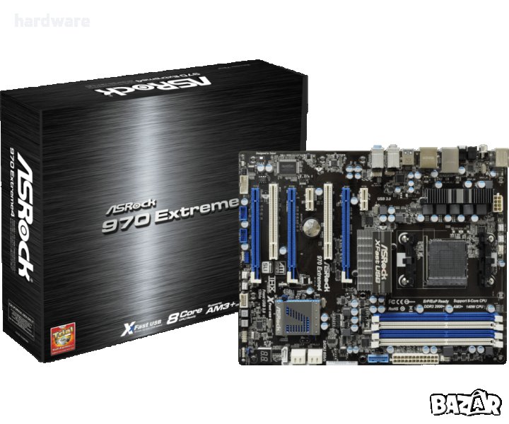 дъно asrock 970 extreme 4 сокет socket am3+, снимка 1