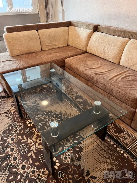 Холна стъклена маса, снимка 1