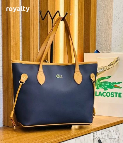 Lacoste Кожена Синя Дамска Чанта , снимка 1