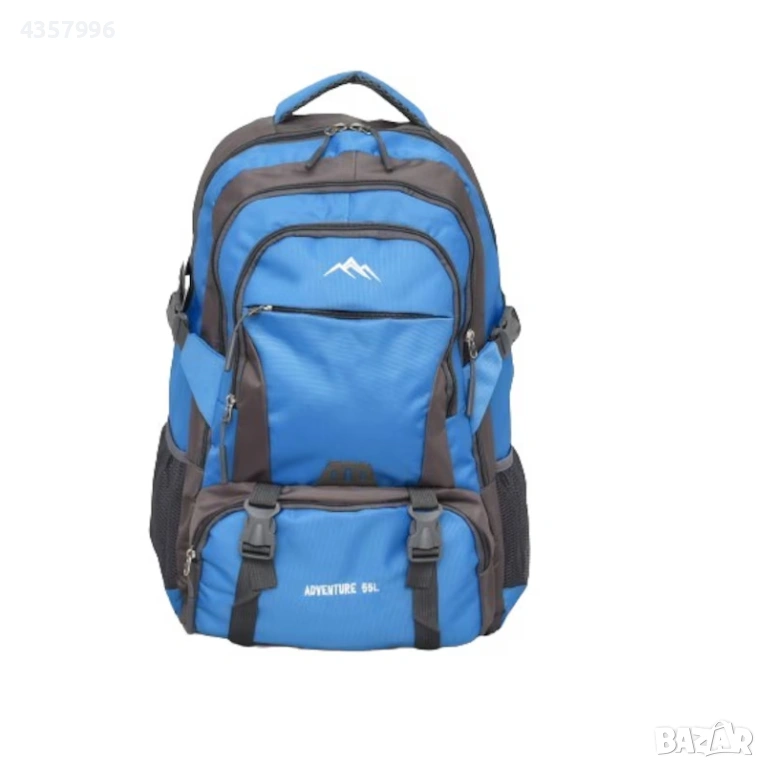 Туристическа раница, Текстил, 55л., Светлосиня , снимка 1