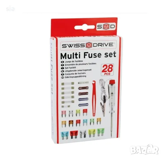 КОМПЛЕКТ БУШОНИ + ЩИПКА И ФАЗОМЕР 28 ЧАСТИ , снимка 1