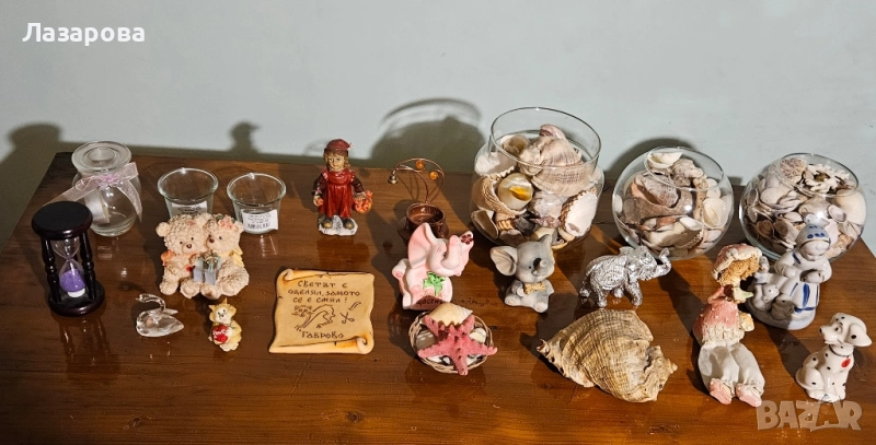Декорации за дома: сувенири, свещници, миди, вази, ледарка, снимка 1