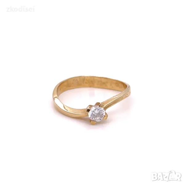 Златен дамски пръстен 2,31гр. размер:55 14кр. проба:585 модел:14343-4, снимка 1