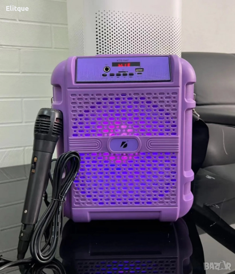 Безжична 8-инчова колонка,с микрофон,презрамка,поддържа USB/TF,добър звук, снимка 1